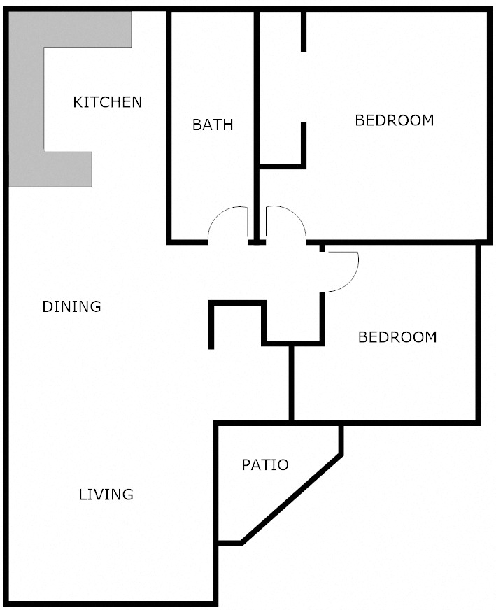 2 Bedroom 1 Bathroom