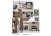 2 Bedroom 2 Bathroom Floor Plan 2 Bedroom 2 Bathroom Floor Plan at Shillito Park Apartments, Lexington, KY