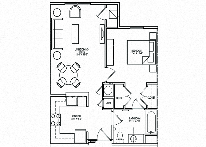 Southern Pines II Unit 1A Floor Plan Diagram
