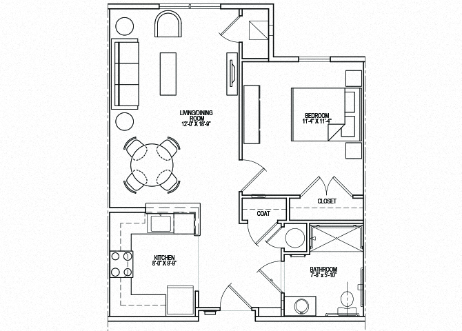 Southern Pines II Unit 1A-HC Floor Plan Diagram