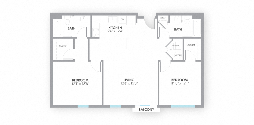 Spacious  Circuit2 Floor Plan at AMP Apartments, PRG Real Estate, Louisville
