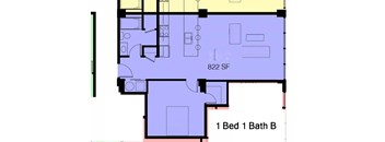 1 Bed 1 Bath Type B