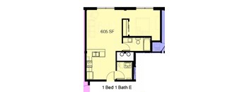 1 Bed 1 Bath Type E