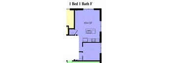 1 Bed 1 Bath Type F