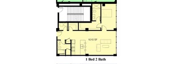 1 Bed 2 Bath