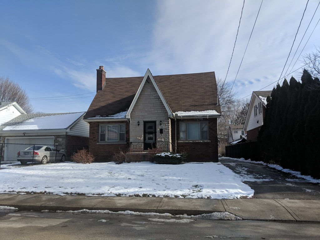 a house with snow on the ground