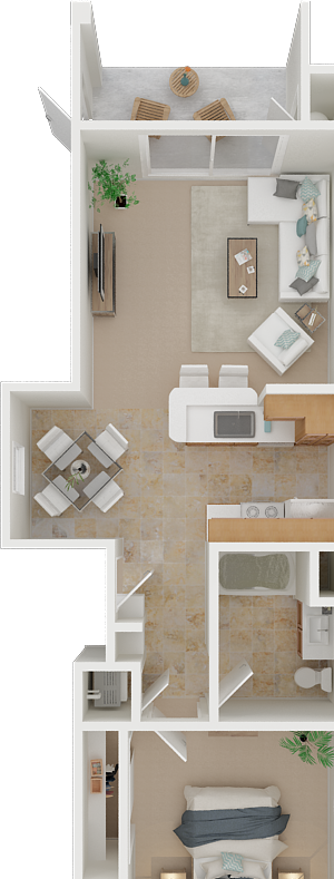 The Bravo 1X1 Floor Plan | Torcello