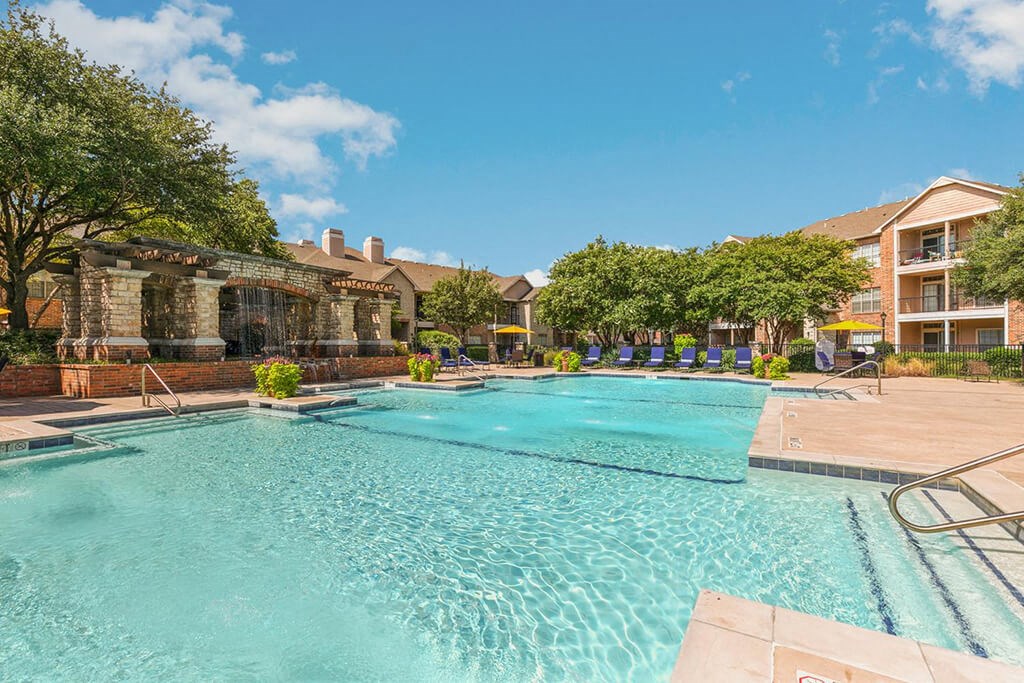 the swimming pool at our apartments