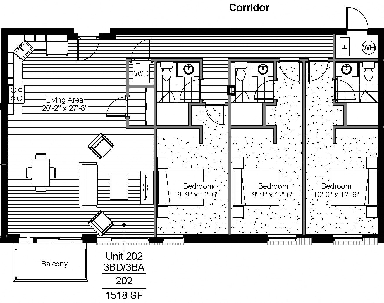 3 Bed 3 Bath