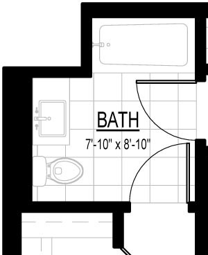 1 Bed 1 Bath N Floor Plan 1 Bed 1 Bath N Floor Plan at Courthouse Square Apartments, Wheaton