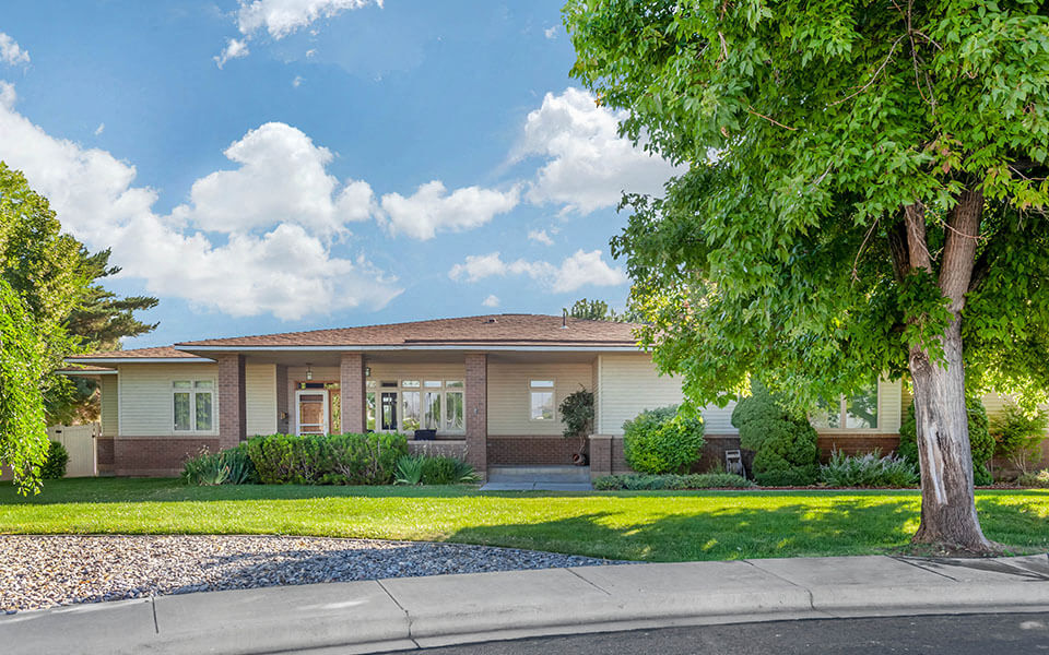 a house with a tree in front of it