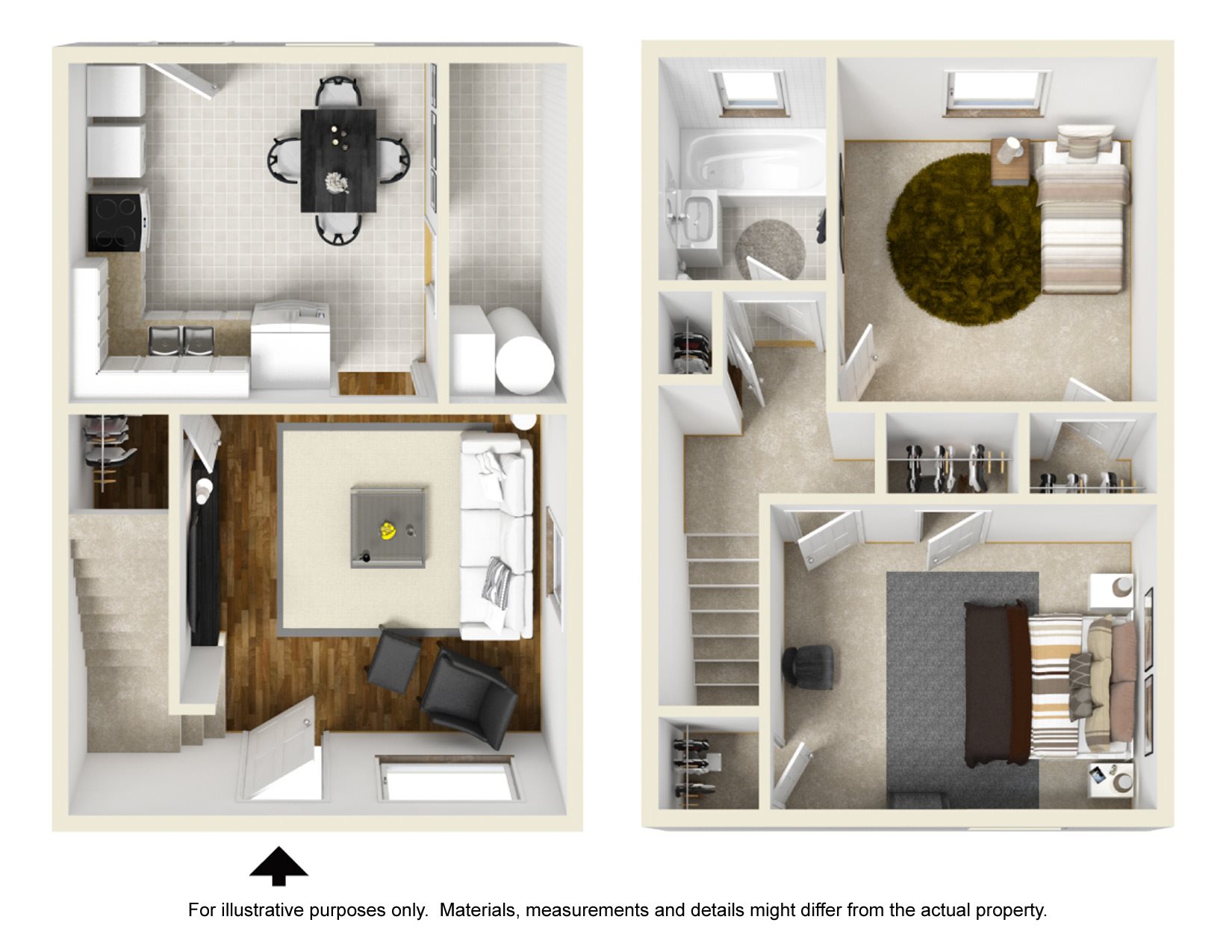 Two Bedroom Townhome Floor Plan 3