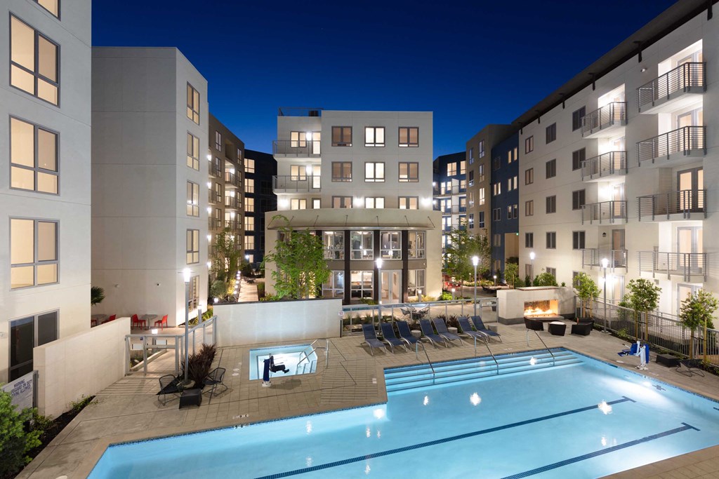 The Triton Foster City CA Pool area