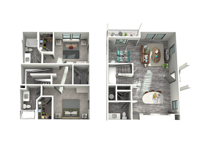 B5- Two Bedroom/Two Bath- 1,445 sf Floor Plan 14