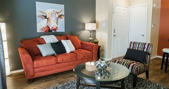 Living Room at Timberglen Apartments, Dallas, TX