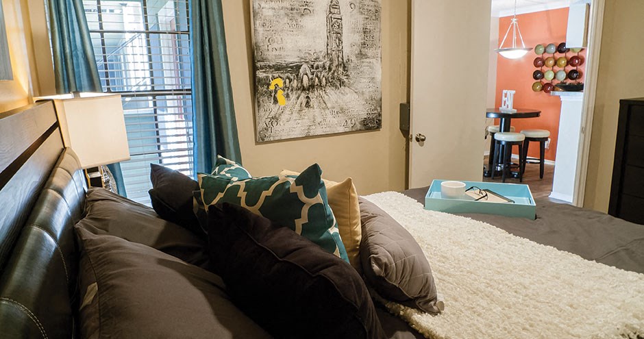 Bedroom at Timberglen Apartments, Texas