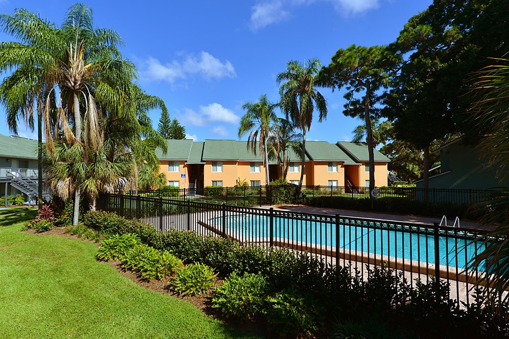 Swimming pool at Broadwater Apartments in St Petersburg, FL 33711
