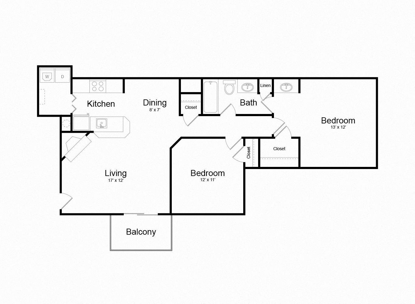 Floor plan Floor plan at The Douglas at Constant Friendship, Maryland, 21009`