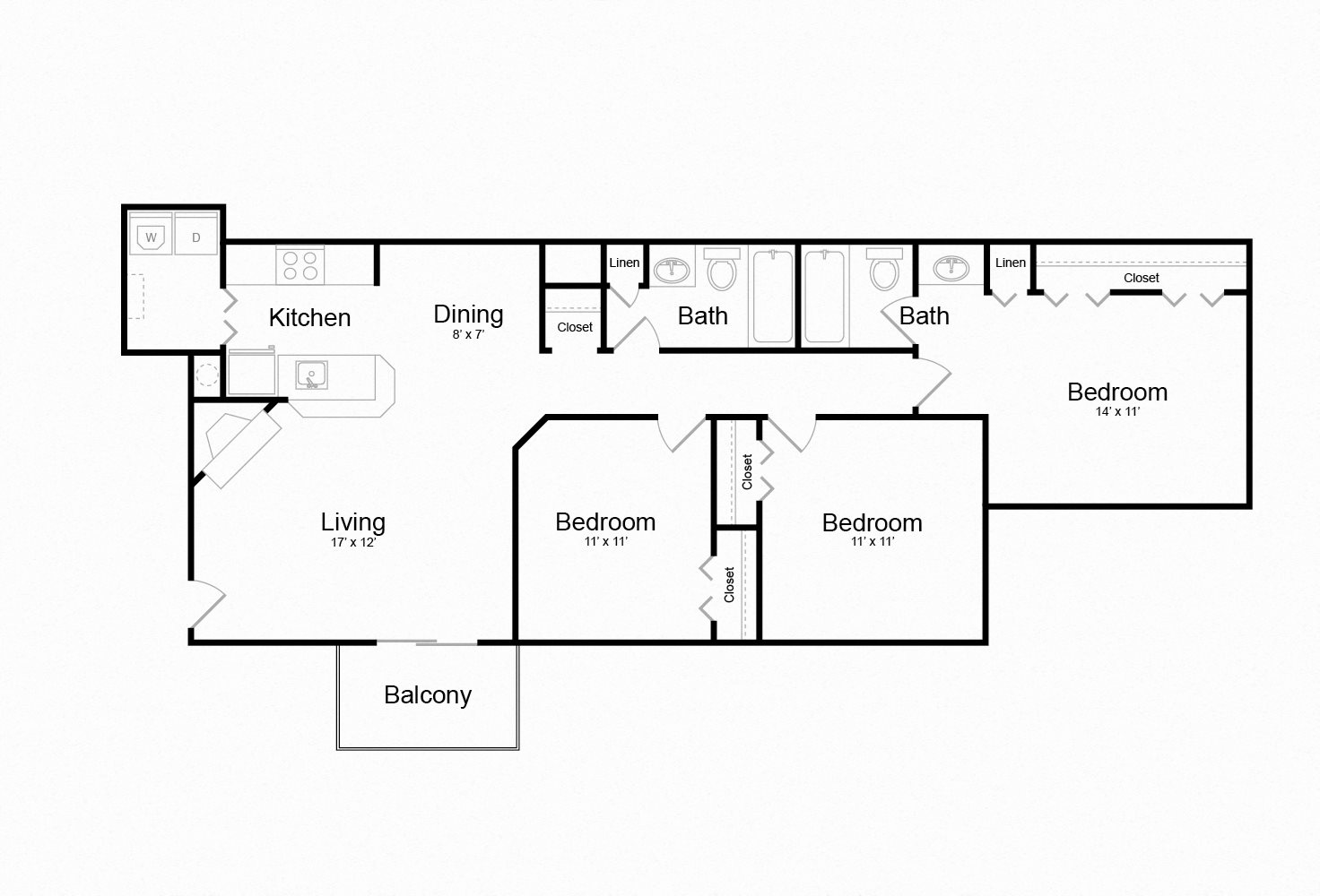 Floor plan Floor plan at The Douglas at Constant Friendship, Abingdon , MD 21009