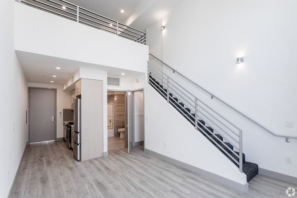 Living Room With Loft at 1039 S. Hobart Blvd. Koreatown/Los Angeles, CA, California, 90006