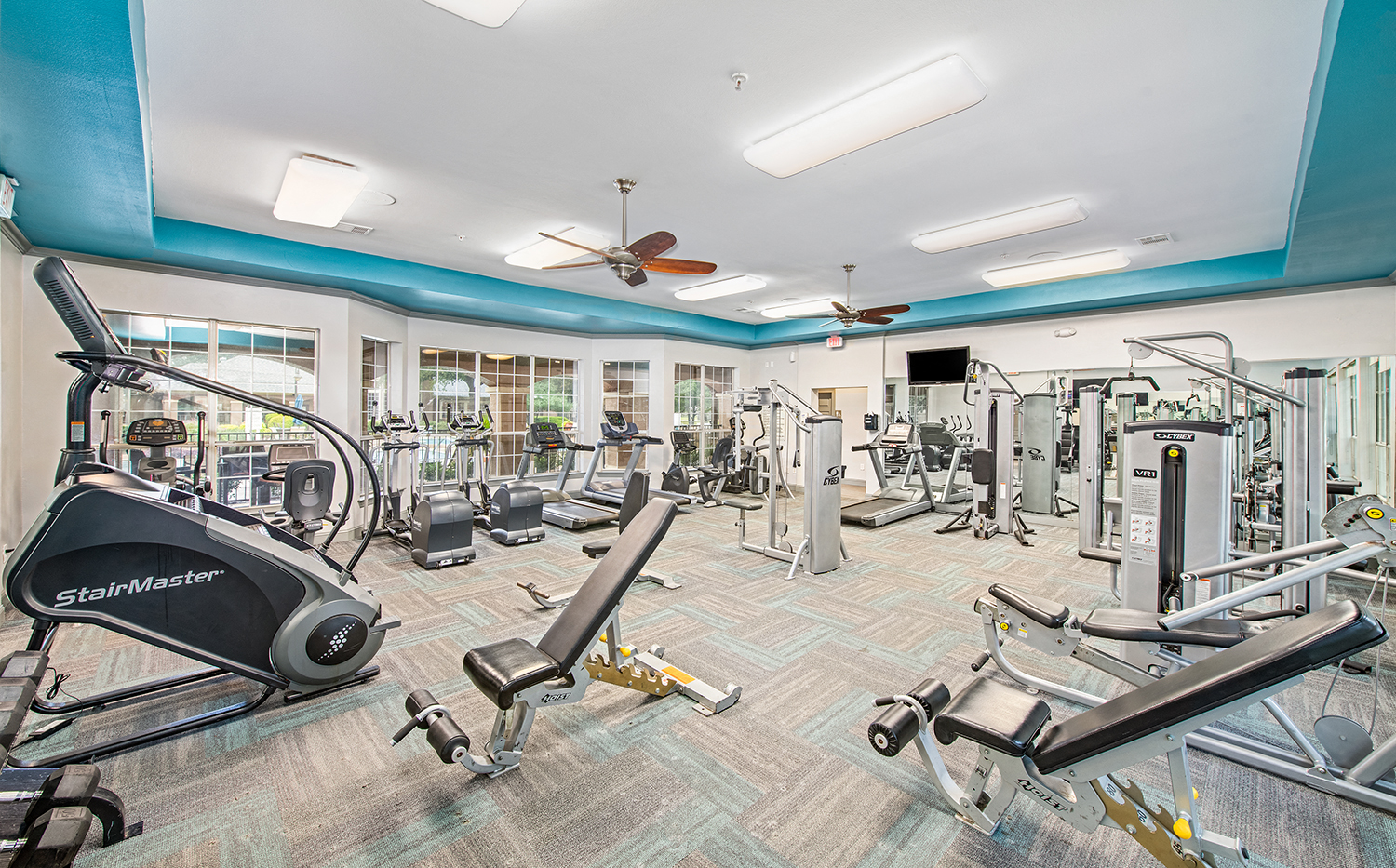 our state of the art gym is equipped with cardio equipment and weights