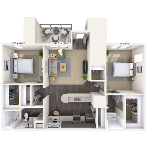 11001 South 1st Street 1-3 Beds Apartment for Rent - Photo Gallery 15