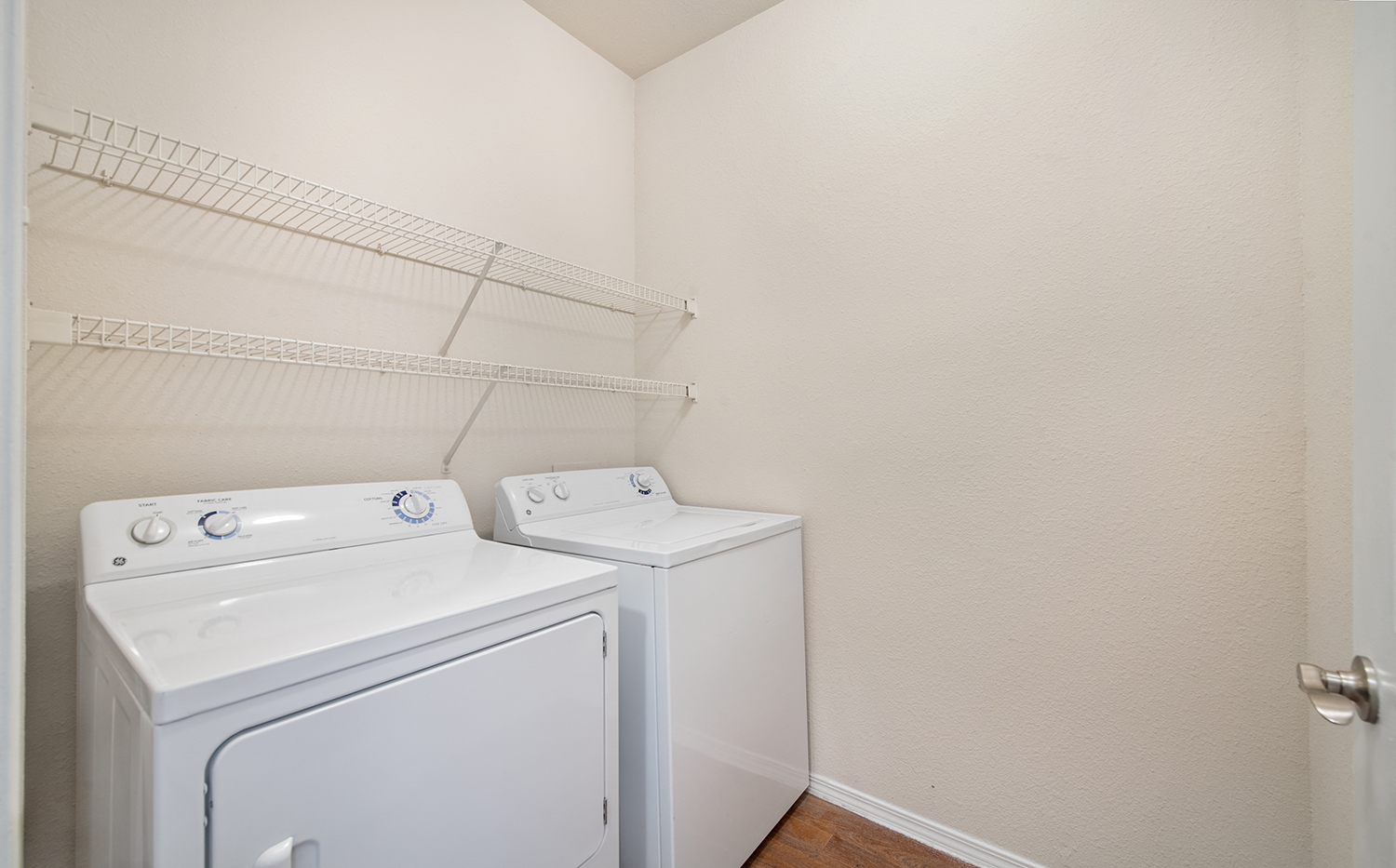 our apartments have a spacious laundry room with a washer and dryer