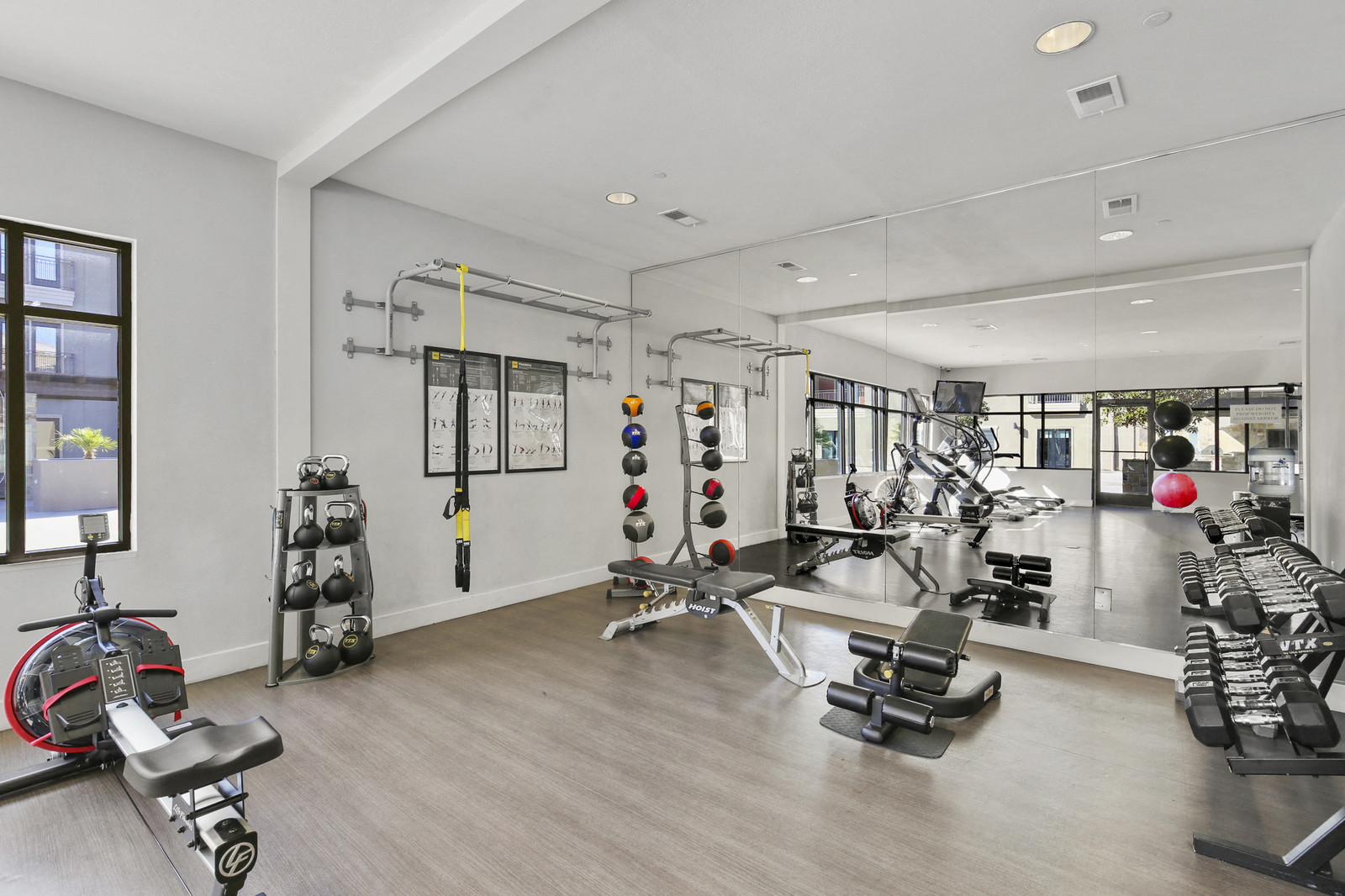 the gym at the m on hennepin apartments