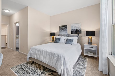 Master bedroom at Alden Place at South Square, Durham