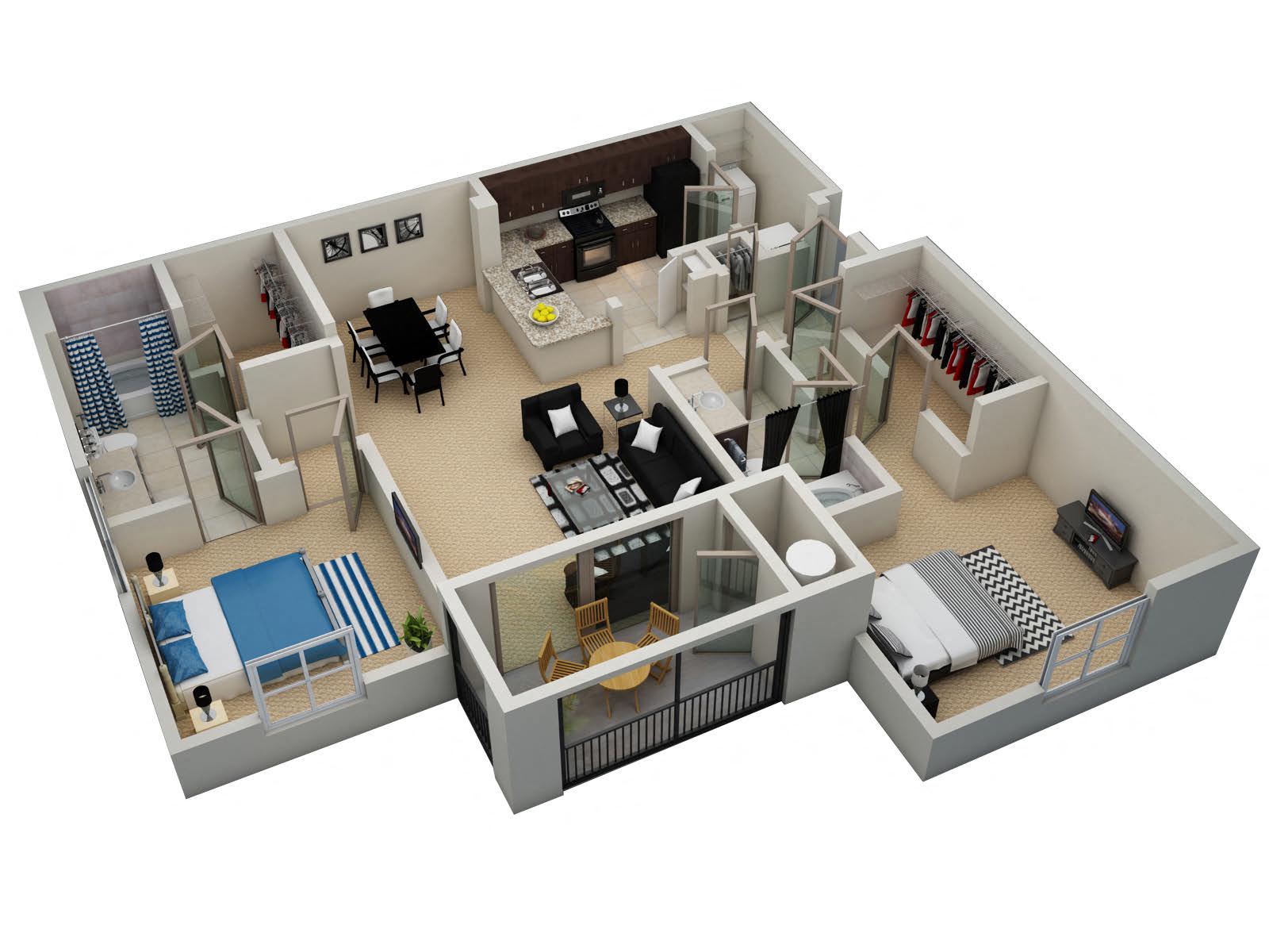 Palmet to Dunes Floor Plan at Courtney Bend, Hardeeville, South Carolina