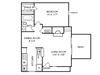 Pointe Royal Townhome Apartments The Executive Floorplan 1 Bedroom 1 Bath The Executive Floorplan 1 Bedroom 1 Bath 669 Total Sq Ft at Pointe Royal Townhome Apartments, Overland Park, KS 66213