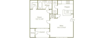 THE HIAWASSEE Floor Plan at Sugarloaf Crossing, Lawrenceville