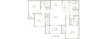 Ogeechee Floorplan at Sugarloaf Crossing, Lawrenceville, GA, 30046