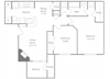 The Edge of Germantown Apartments Newbury Floorplan 2 Bedroom 1 Bath Newbury Floorplan 2 Bedroom 1 Bath 841 Total Sq Ft at The Edge of Germantown Apartments Home, Memphis, TN 38120