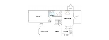 B3 Floorplan 2 Bedroom 2.5 Bath 1495 Total Sq Ft at The Retreat at Germantown Apartments, Germantown, TN 38138
