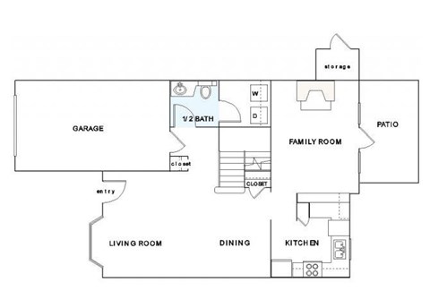 B3 Floorplan 2 Bedroom 2.5 Bath 1495 Total Sq Ft at The Retreat at Germantown Apartments, Germantown, TN 38138