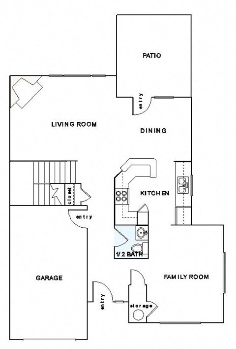C3 Floorplan 3 Bedroom 2.5 Bath at The Retreat at Germantown, Germantown, Tennessee