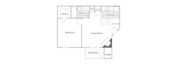 Ash Floorplan at The Summit Apartments, Memphis, TN