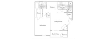 Birch Floorplan at The Summit Apartments, Memphis, 38128
