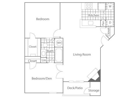 Cedar Floorplan at The Summit Apartments, Memphis, Tennessee