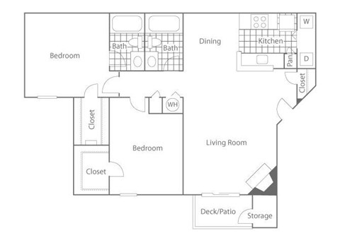 Dogwood Floorplan at The Summit Apartments, Memphis