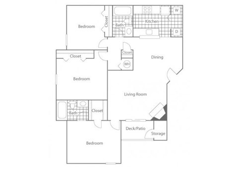 Fir Floorplan at The Summit Apartments, Tennessee, 38128