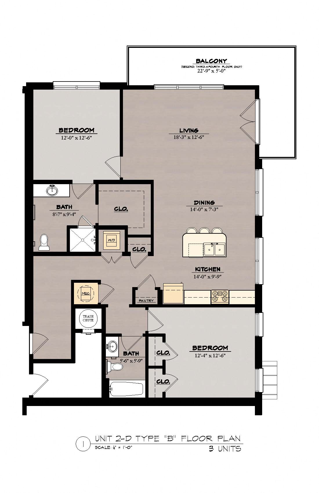 2D Floor Plan at The Tennessee Brewery, Memphis, 38103