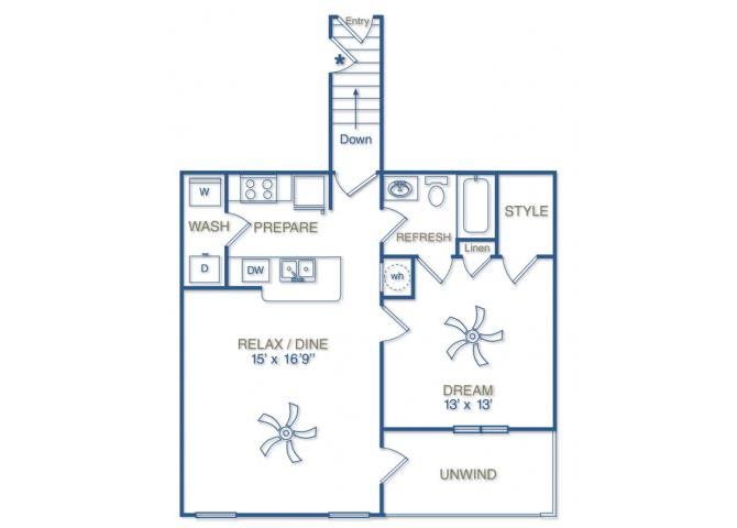THE FORSYTH WITH ATTACHED 1 CAR GARAGE Floor Plan 3