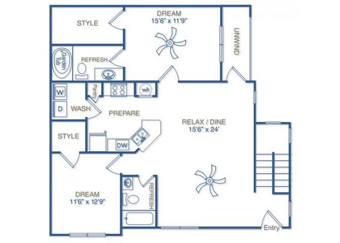 THE PULASKI WITH ATTACHED DOUBLE-CAR GARAGE Floor Plan 11