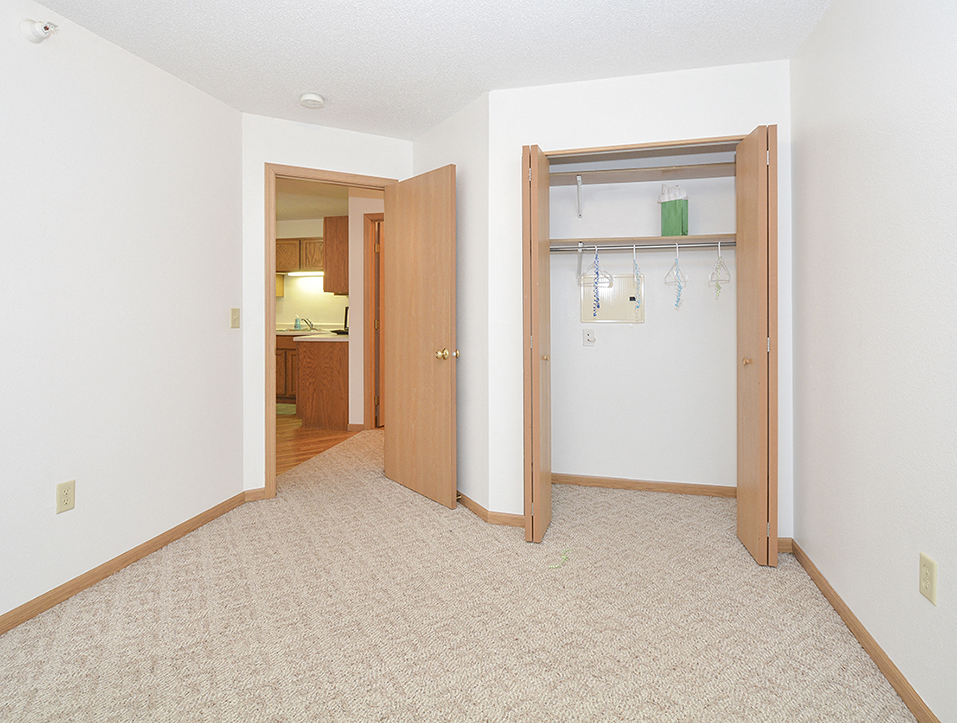 Large Second Bedroom with Sliding Door Closets