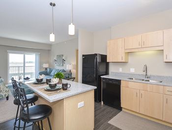 Kitchen with Granite Countertops