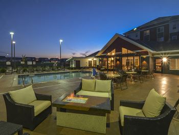 Outdoor Fire Pit Area at the Pool Sundeck