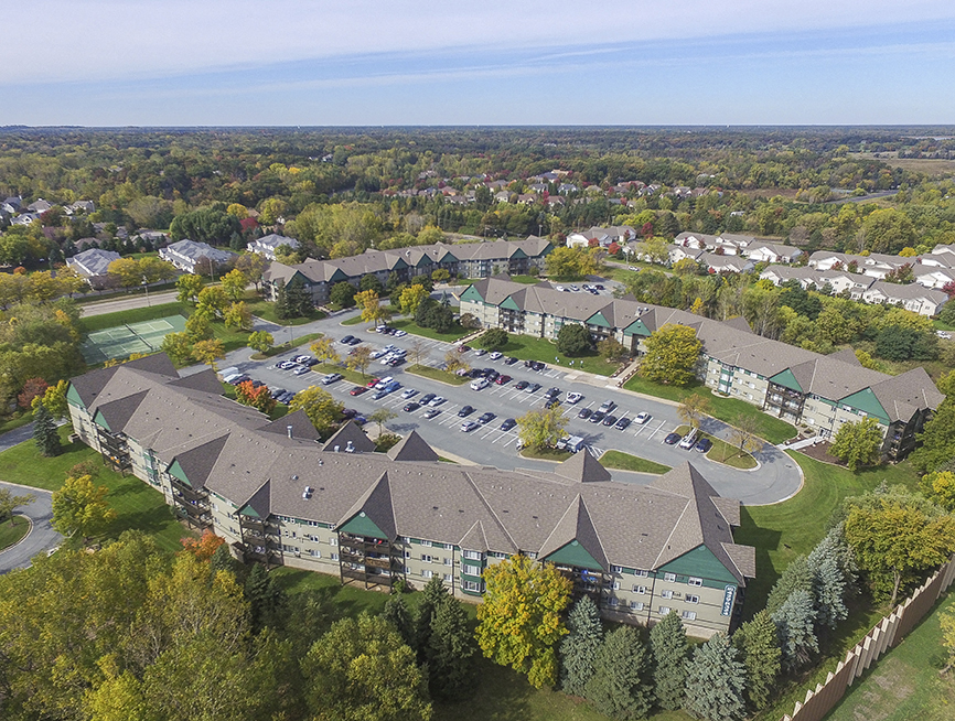 Ariel View of the White Bear Woods Apartment Community