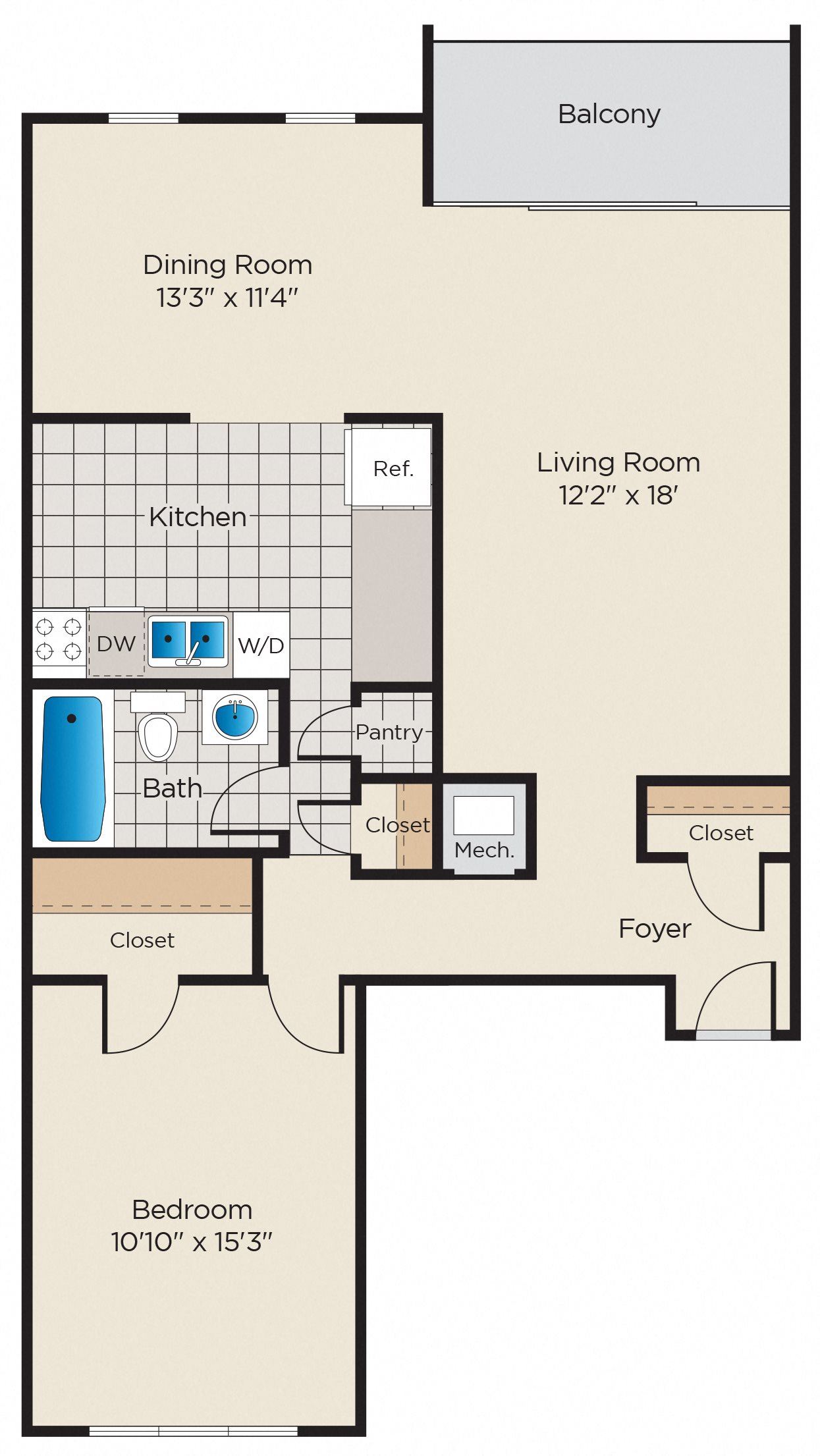 A1: Classic or Upgraded Finish Package Floor Plan 1